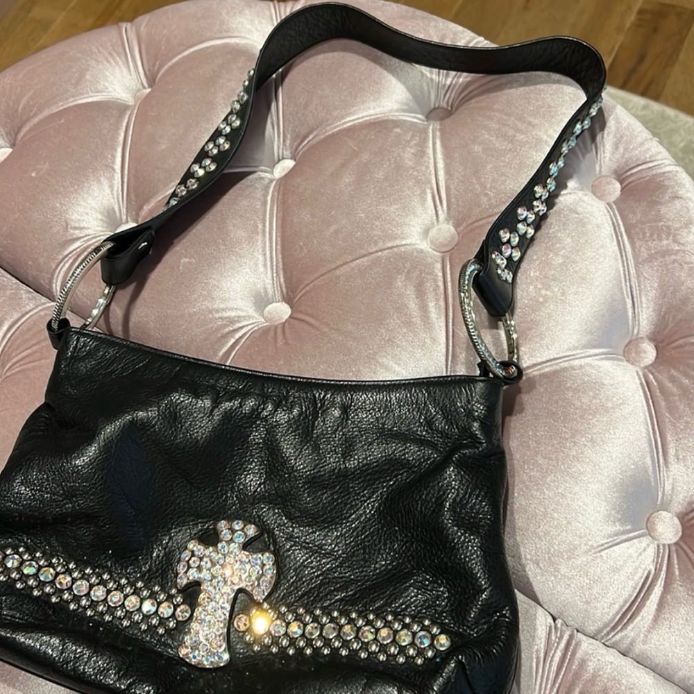 Bb Simon Swarovski crystal leather bag